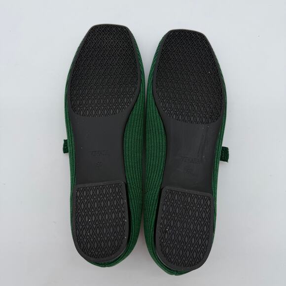 Vivaia Margot Mary Jane Comfort Old Money Arch Support Flats Forrest Green 9 - Picture 4 of 9